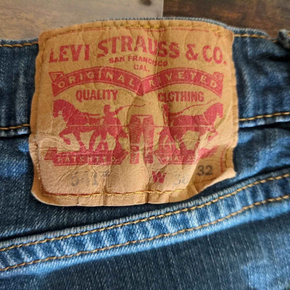 Levis 541 Athletic Taper‎ Mens Jeans 36x32 Blue Medium Wash WaterLess